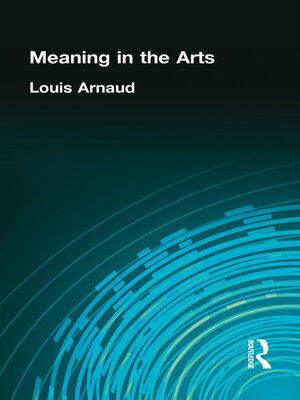 cover image of Meaning in the Arts
